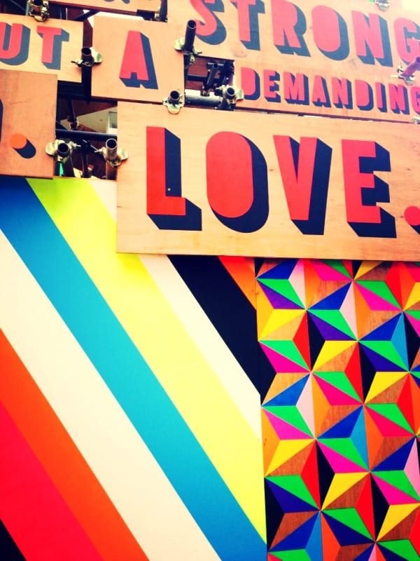 Bold, punchy artwork from exhibit on London's Southbank