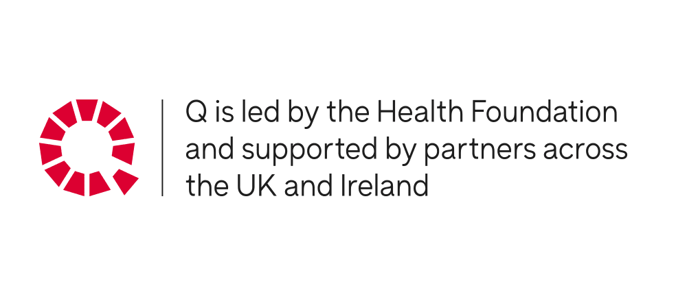 Logo for Q - a Health Foundation initiative - logo