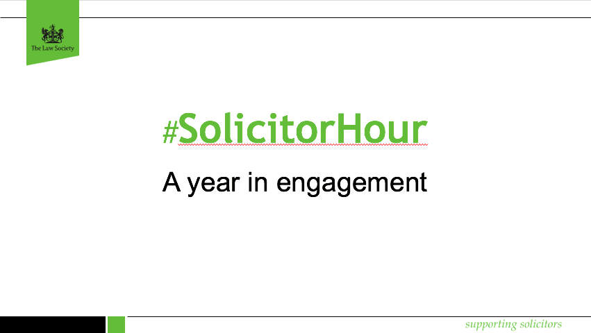 Law Society PowerPoint slide on #SolicitorHour
