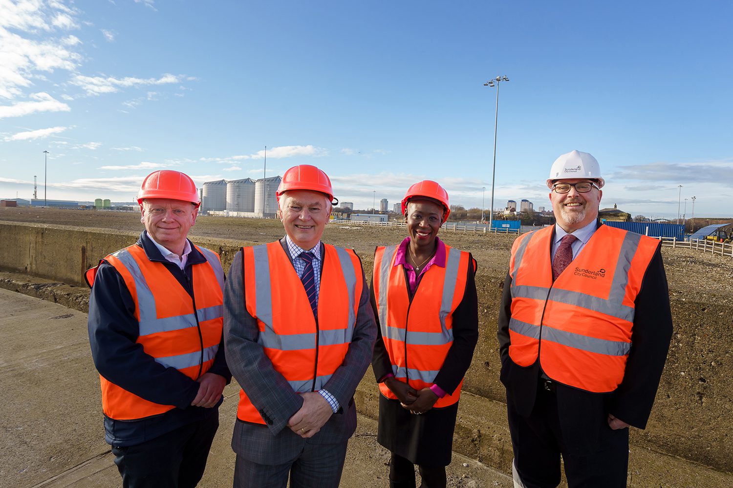 Quantafuel Sunderland team pictured at the proposed site
